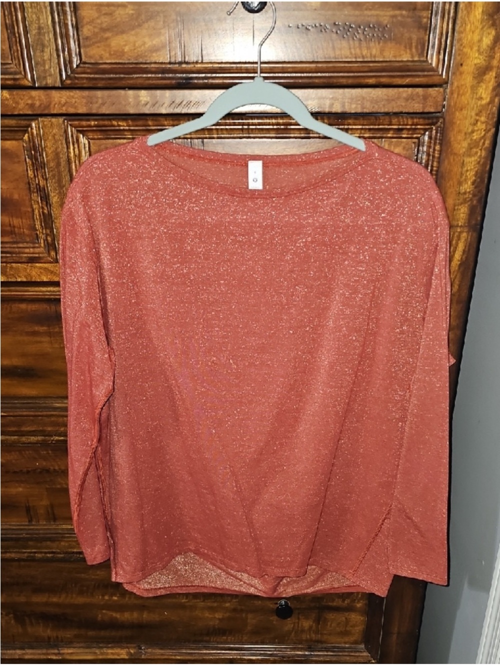 Lululemon Back In Action Sz 6 Women’s Top Shimmer Gold/Red/Orange